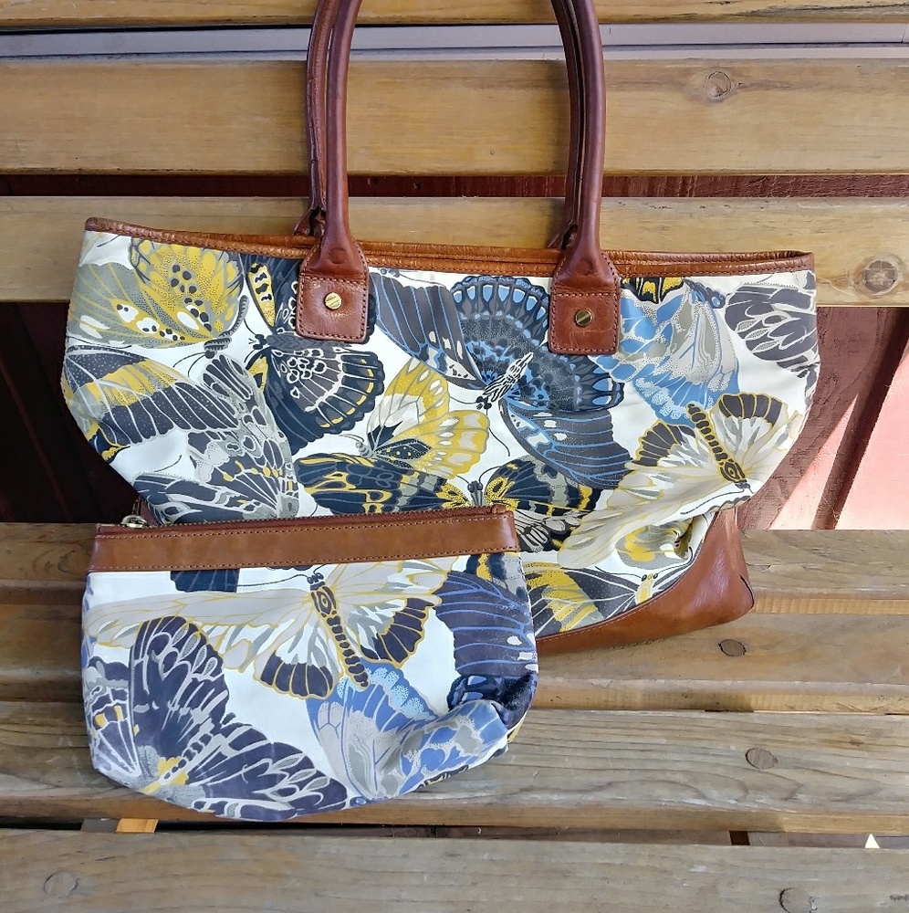 Tory Burch Butterfly bag and wallet set